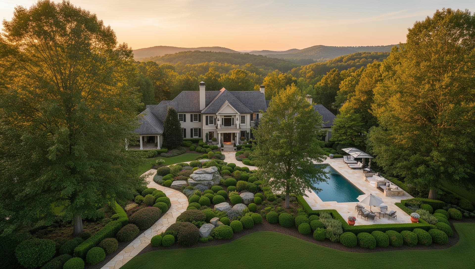Luxury landscape design in Upstate South Carolina by Elevation Landscapes